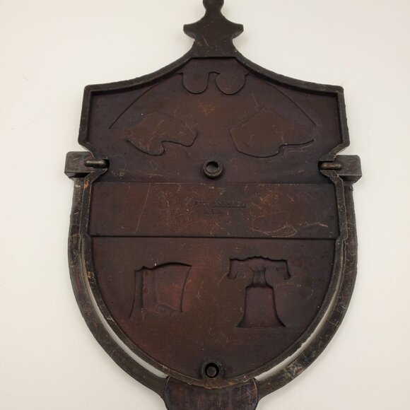 Heritage Door Knocker Plaque Colonial Eagle Liberty Bell Flag Bicentennial - Picture 6 of 8